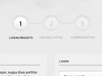 Steps buttons gray login steps