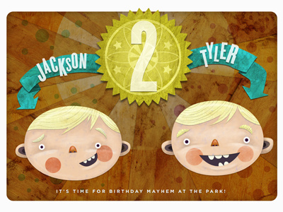 Birthday Mayhem illustration kids