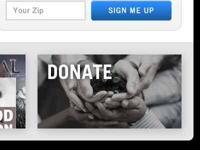 Donate ads blue shadows