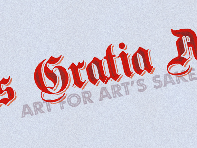 Art for Art's sake art art176 red typo