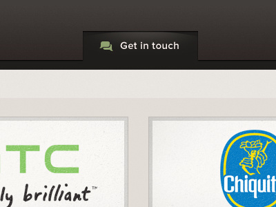 Get In Touch - Pull Down contact pull down tab ui web web design website