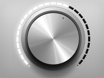 SImple Dial clean dial element gui lights metal modern ui user interface volume web