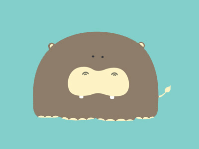 Hippo character hippo illustration