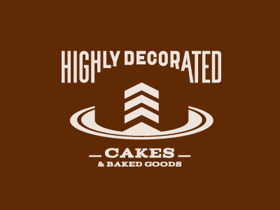 Highly Decorated bakery cake logo military rank stripes