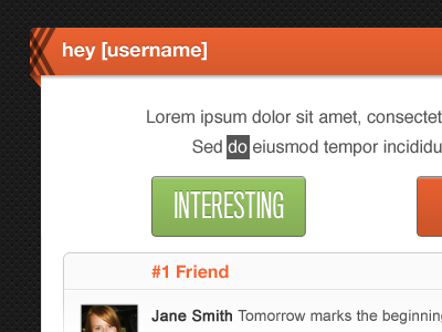 Hey Interesting Friends! ui web design