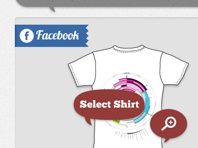 Web interface shirt social user interface