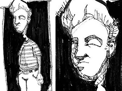 Sketchbook doodle drawing guy line sketch sketchbook