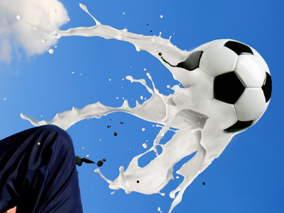Soccer Splash activism ball digital digital illustration exercise illustration kids milk outdoors soccer splash sports