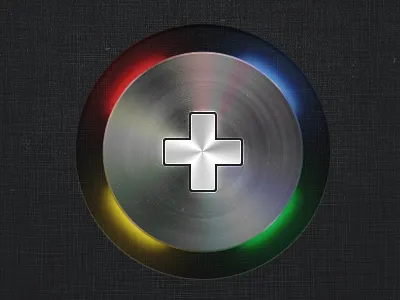 Google Plus Icon Design blue brushed aluminium design google green icon red yellow