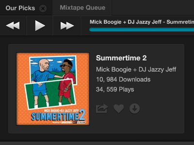 Mixtape Queue audioplayer icons interface ui