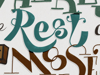 Rest Moose? hand drawn letters swsed typography