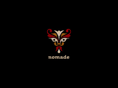 Nomade bigger type chief eyes head icon designer iconographer iconography identity designer logo designer mark markenzeichen nomad nomade ornate symbol designer textures tribal tribal logo typography