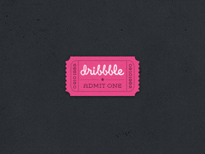 Dribbble invite available! draft imaketees player ticket