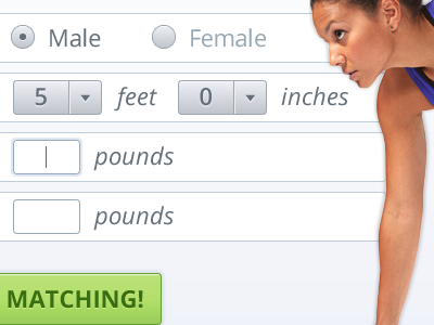 Fitness Co - Interactive Survey Design (shot 1) app big buttons bright colors custom drop down custom form custom text entry fields drop downs fireworks fitness fitness company fitness design form design forms interactive form public site stylized forms survey text entry fields ui ui design vector