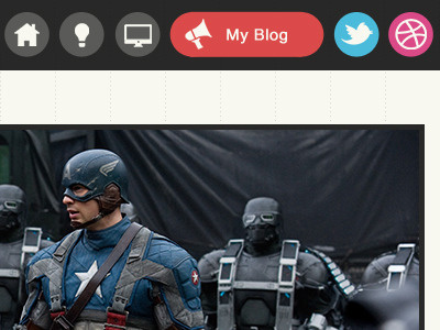 Navigation captain america dribbble navigation redesign twitter