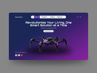 Futuristic E-commerce Landing Page responsive design