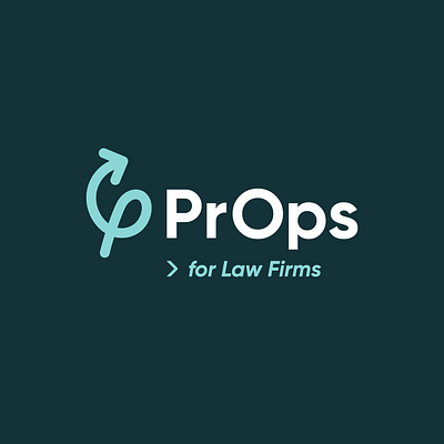 PrOps arrow branding growth law firm logo monogram p propel props tragectory upward