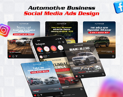 Automotive Social Media Ads Design🔥 ads auto repair automobile automotive banner car design instagram post post socail media