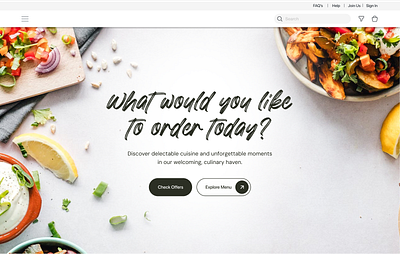 Food E-commerce Hero Section desktop ecommerce food herosection landingpage typography ui