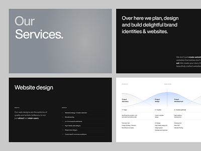 Deck design | Our Services apple branding deck design graphic design infographic logo roadmap ui website