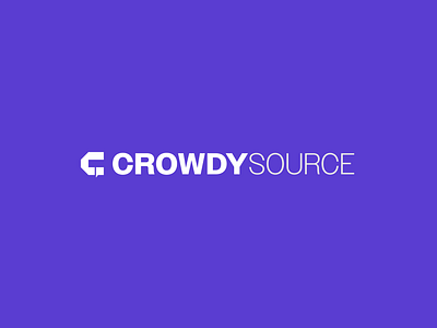 CrowdySource Logo ai logo brand designer brand identity branding c logo logo logo design logo designer logotype minimal logo saas logo simple logo tech logo