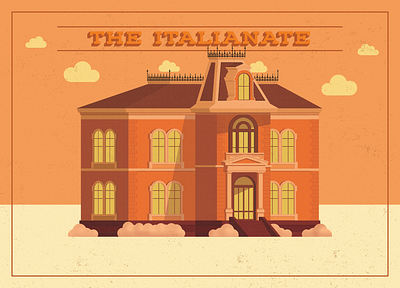 The Italianate - House Illustrations architecture design graphic design hosue illustration