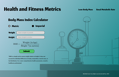 BMI Calculator DailyUI challenge ui