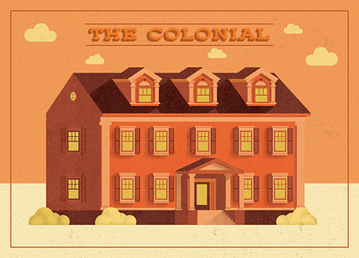 The Colonial - House Illustrations architecture design graphic design hosue illustration