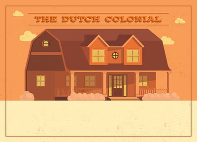 The Dutch Colonial - House Illustrations architecture design graphic design house illustration