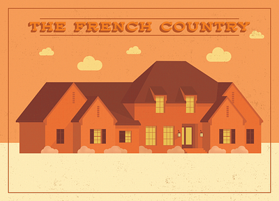 The French Country - House Illustrations architecture design graphic design house illustration