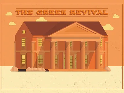 The Greek Revival - House Illustrations architecture design graphic design house illustration