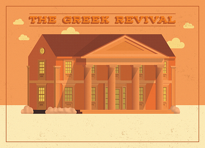 The Greek Revival - House Illustrations architecture design graphic design house illustration