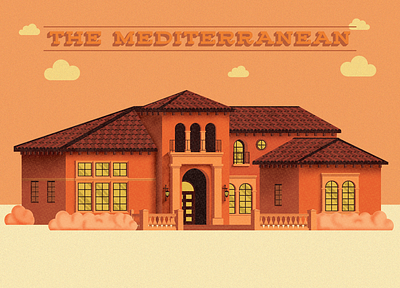 The Mediterranean - House Illustrations architecture design graphic design house illustration