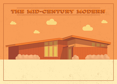 The Mid-Century Modern - House Illustrations architecture design graphic design house illustration mcm mid century modern