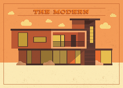 The Modern - House Illustrations architeture design graphic design house illustration modern