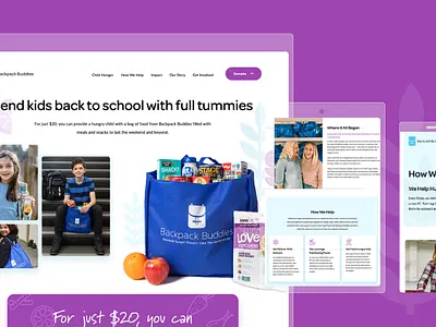 Backpack Buddies development ui design website website design