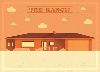 The Ranch - House Illustrations architecture design graphic design house illustration