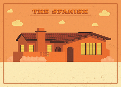 The Spanish - House Illustrations architecture design graphic design house illustration