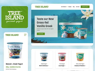 Tree Island Yoghurt Website Design ui website website design