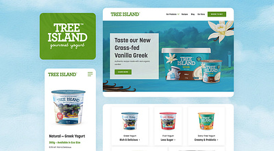 Tree Island Yoghurt Website Design ui website website design