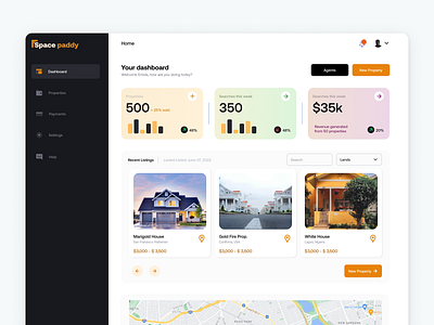 Space Paddy Dashboard dashboard dashboard design dashboard ui dashboard ux ui ux webdesign website