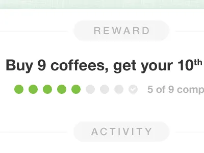 Reward green gving helvetica neue ios ui