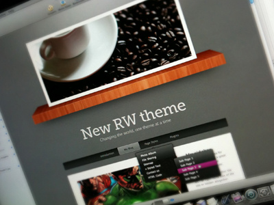 New RW theme [work in progress] brown gray purple rapidweaver shelf template theme wood