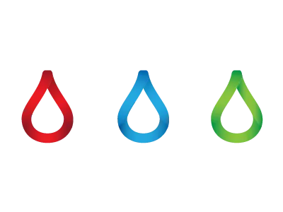 Color and Dye company concept part 2 branding concept drop logo mark primary