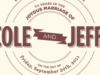 Invitation archer banner concentric gotham invitation invite typography wedding