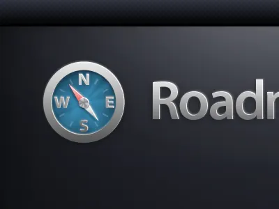 Compass thingy gradient mesh icon logo metal