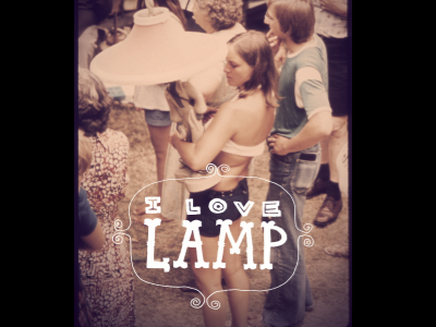 i love lamp photography poster type