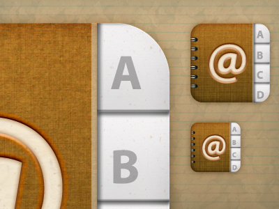 iOS Contacts Icon apple icon ios ipad iphone spiral bound styling texture
