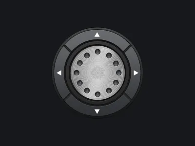 Audio Jog-Dial/Pad audio button dial keypad metallic silver