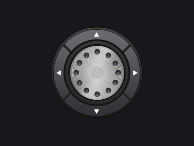 Audio Jog-Dial/Pad audio button dial keypad metallic silver